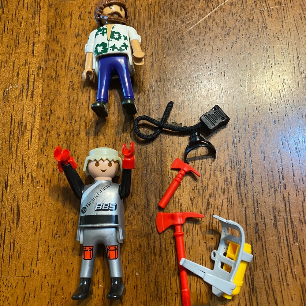 PlayMobile figures. Formula One Brandstatter & City life Beach boy
